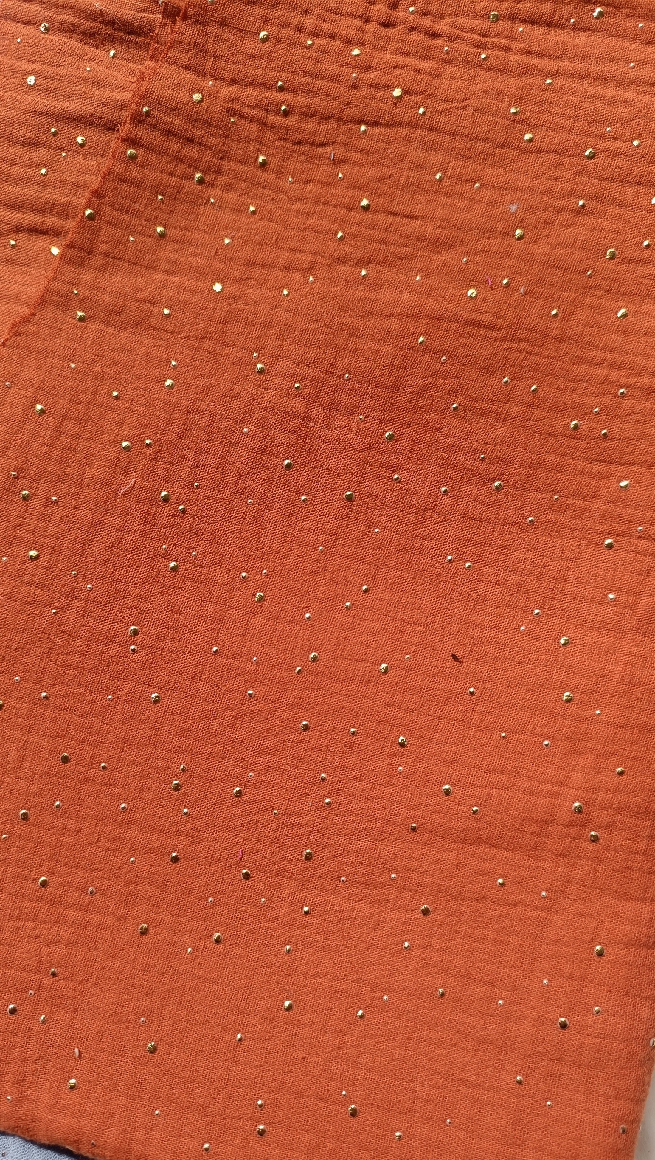 Halstuch Orange/Kupfer mit goldenen Punkten