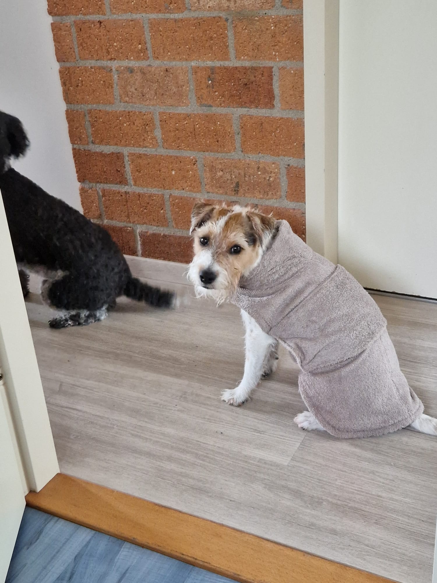 Bademantel Taupe